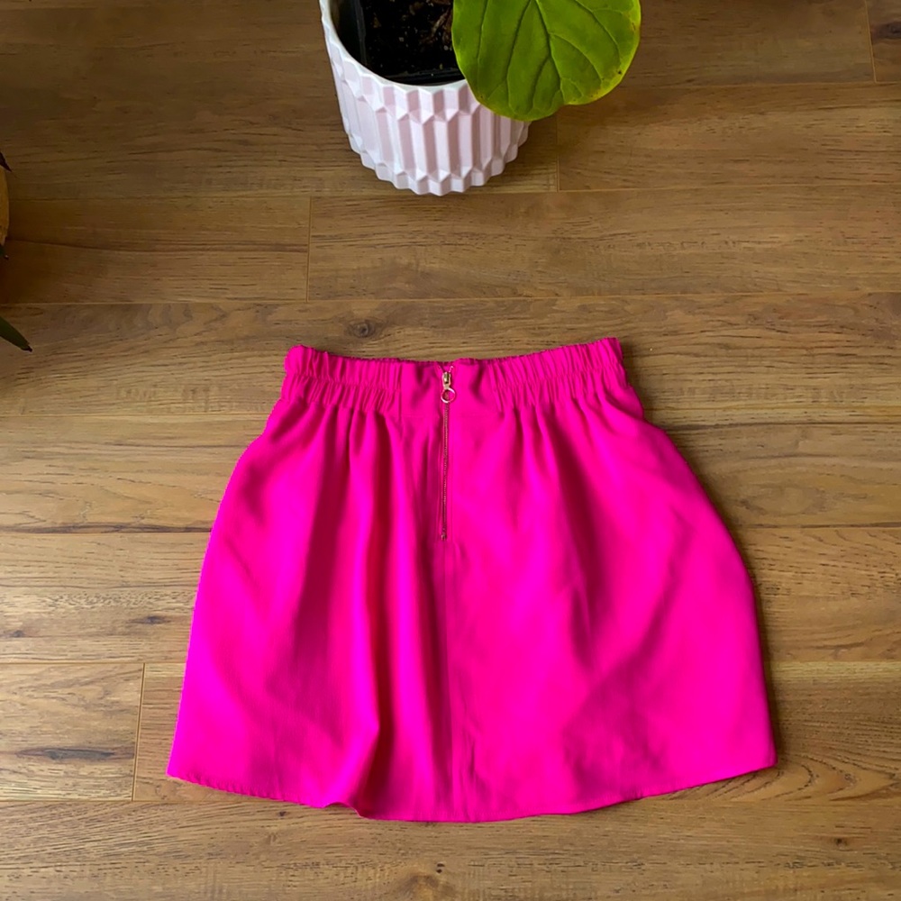 Vibrant pink mini skirt